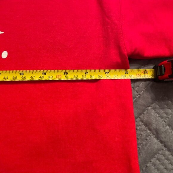CHRISTMAS CROPPED SOFT SWEATSHIRT RED LOOSE FITTING 60% OFF! NWT LARGE - Picture 6 of 10